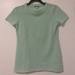 J.Crew 100% Cashmere Pistachio Green Short Sleeve Sweater